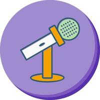 Mic on Stand Vector Icon