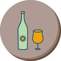 Goblet and Wine Vector Icon