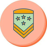 icono de vector de insignia militar