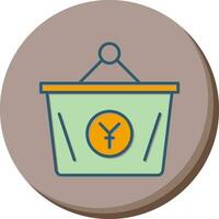 Yen Basket Vector Icon