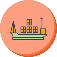 Cargo Ship Vector Icon