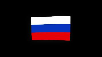 National Russland Flagge Land Symbol nahtlos Schleife Animation winken mit Alpha Kanal video