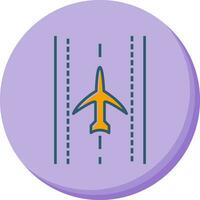 Plane on Runway Vector Icon