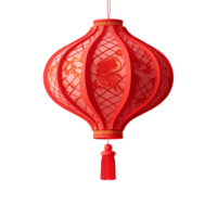 magnifique rouge chinois lanterne ai génératif png