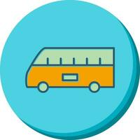 Bus on Airport Vector Icon