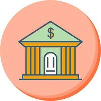 Bank Building Vector Icon