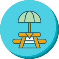 Picnic Table Vector Icon