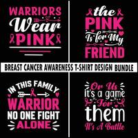 Breast Cancer Awareness T-Shirt Design Bundle vector
