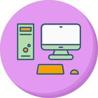 icono de vector de computadora