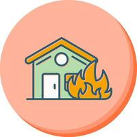 House On Fire Vector Icon