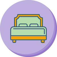 Hotel Bed Vector Icon