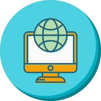 Lcd Globe Vector Icon