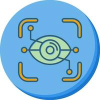 icono de vector de reconocimiento ocular