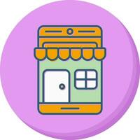 icono de vector de tienda online