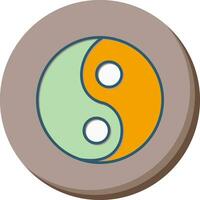 icono de vector de yin yang