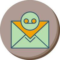 icono de vector de correo de voz