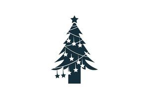 Christmas tree vector on white background.