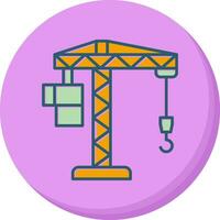 Crane Lifting Vector Icon