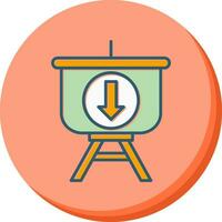 Downloading Presentation Vector Icon