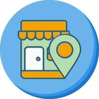 Shop Location Vector Icon