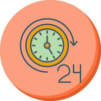 24 Hours Vector Icon