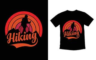 Hiking adventure typography t-shirt design vector