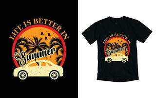 verano camiseta diseño, verano t camisa modelo vector