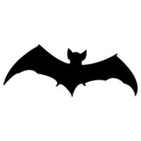 Bat Black Silhouette Vector Illustration