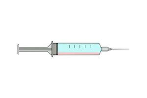 Medical syringe . vector