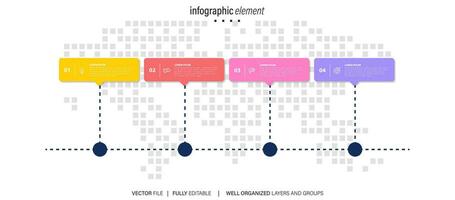 vector infografia cronograma diseño modelo con línea cajas etiqueta, integrado círculos antecedentes. cronograma infografía diseño vector y márketing iconos