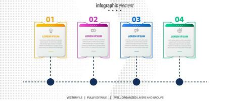 Presentation business infographic template vector. vector