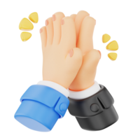 High five 3D hand gesture icon png