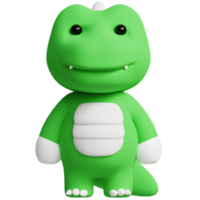 Crocodile 3D Cute Animals Illustrations png