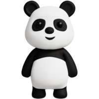 Panda 3D Cute Animals Illustrations png