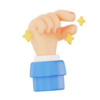 pequeño cantidad 3d mano gesto icono png