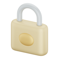 3D Padlock Illustration png