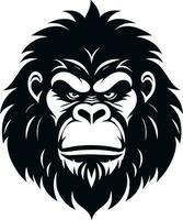 monkey vector logo simple realistic nature primate africa gorilla marmoset chimpanzee art drawing illustration wild animal 1