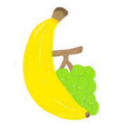 banana and grapes png