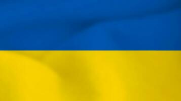 Ukrainian national flag. Waving flag of Ukraine. Vector illustration