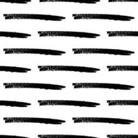 Seamless pattern with black marker brushstrokes vector