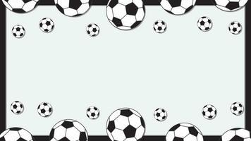 Football Or Soccer Background Design Template. Football Or Soccer Cartoon Vector Illustration. Soccer