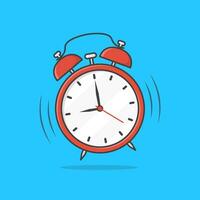 Alarm Clock Vector Icon Illustration. Wake Up Symbol. Time Icon