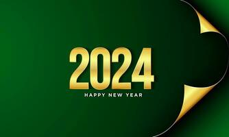 2024 Happy New Year Background Design. vector