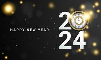 2024 Happy New Year Background Design. vector