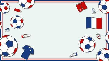 fútbol americano antecedentes diseño modelo. fútbol americano dibujos animados vector ilustración. deporte en Francia