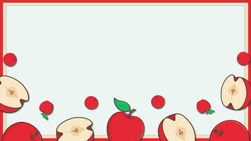 Apple Fruit Background Design Template. Apple Cartoon Vector Illustration. Fruit