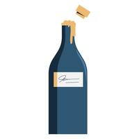 bottle of champagne vector illustration