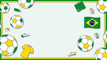 fútbol americano antecedentes diseño modelo. fútbol americano dibujos animados vector ilustración. deporte en Brasil
