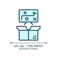 Pixel perfect editable blue performance method icon, isolated vector, product management thin line illustration. vector