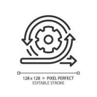 Pixel perfect editable agile development icon, isolated vector, product management thin line illustration. vector